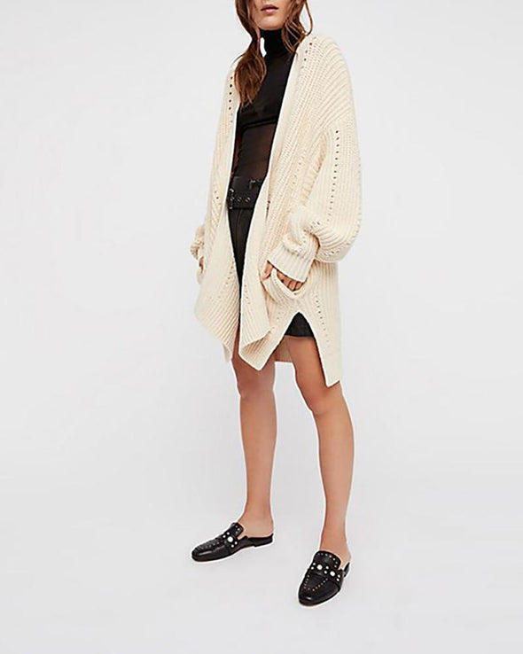 Casual Cage Sleeve Loose Cardigan Sweaters