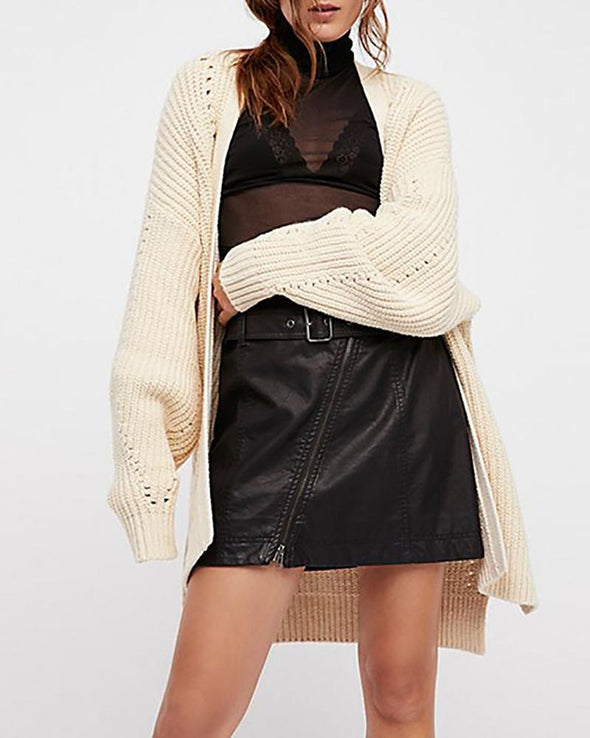 Casual Cage Sleeve Loose Cardigan Sweaters