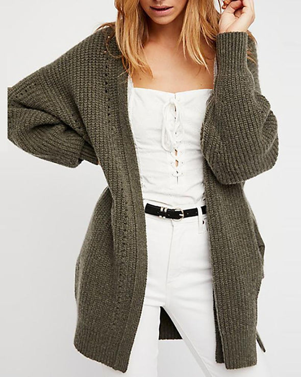 Casual Cage Sleeve Loose Cardigan Sweaters