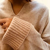 Loose V-Neck Long-Sleeved Thin Sweater