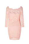 Women's One-Neck Long-Sleeved Lace Bodycon Dress