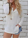 Casual Solid Color Knit Sweater