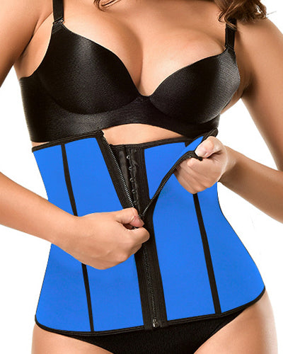 Women's Sports Fitness Buckle Zipper Corset