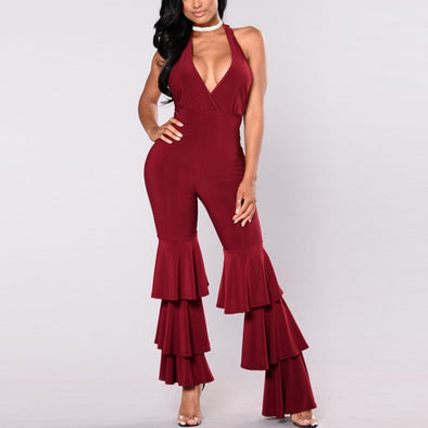 Sexy Halter Speaker Leotard Jumpsuit