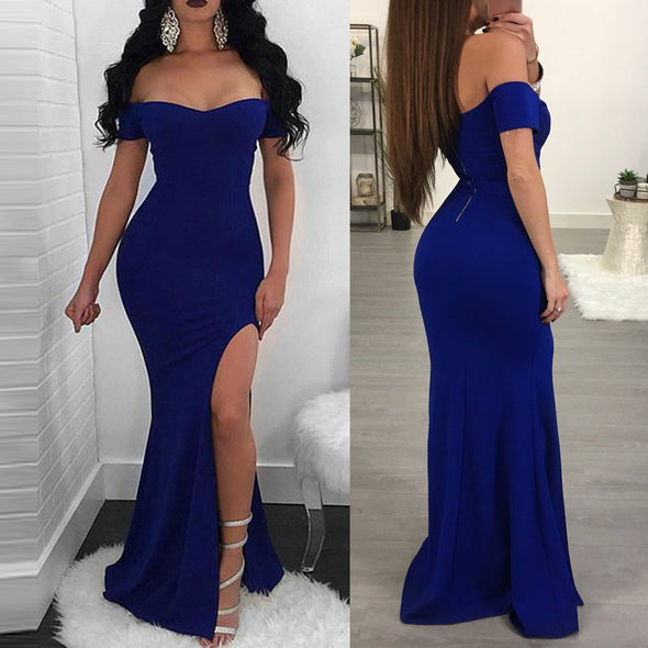 Elegant Off Shoulder Fishtail Party Dress