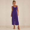 Women's sling V-neck tie-up jumpsuit