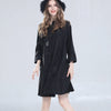 Women's long sleevesd solid color dress