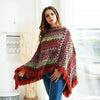 Hit Color Tassel Wear on Both Sides Cloak Knitting Sweaters