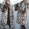 Leopard Fashion Lapel Long Sleeve Coats