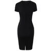 Slim V Neck Short Sleeve Bodycon Dress