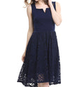 Lace Stitching Solid Color Dress