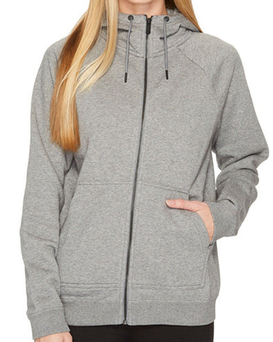 Zipper Hooded Long Sleeved Sweatshirt