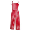 Condole Belt Dew Back Striped Jumpsuit