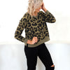 Printed Leopard Round Neck Sweatshirt