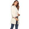 Casual Round Neck Ribbed Plush Coat