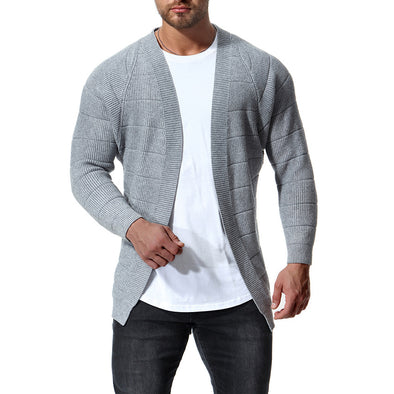 Men's Solid Color Casual Knit Cardigan