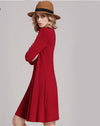 New Fashion Simple Long Sleeve Short Dress