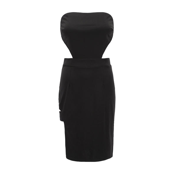 Fashion Tube Top Sexy Split Bodycon Dress