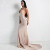 V-neck Sling Elegant Solid Evening Dress