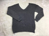 Loose Solid Color V-Neck Strapless Long Sleeve Sweater