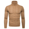 New Men's Turtleneck Jacquard Pullover Sweater