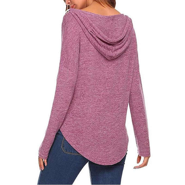 Printed V-Neck Long Female Sweater