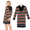 New Casual Striped Knit Sweater Women