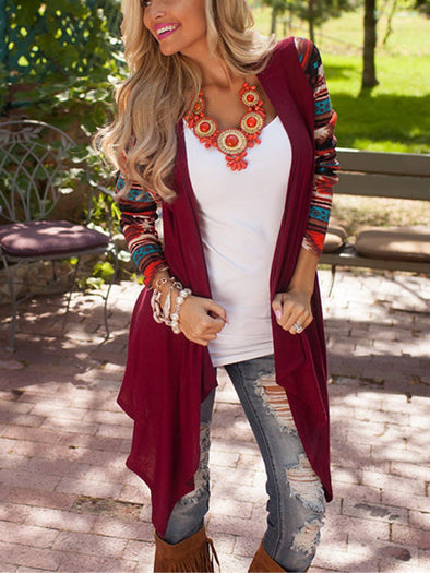 Printed  Long Sleeve Cardigans