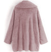 Plush Large Lapel Bat Sleeve Cardigan Coat