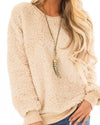 Long Sleeve O-Neck Plush Sweater