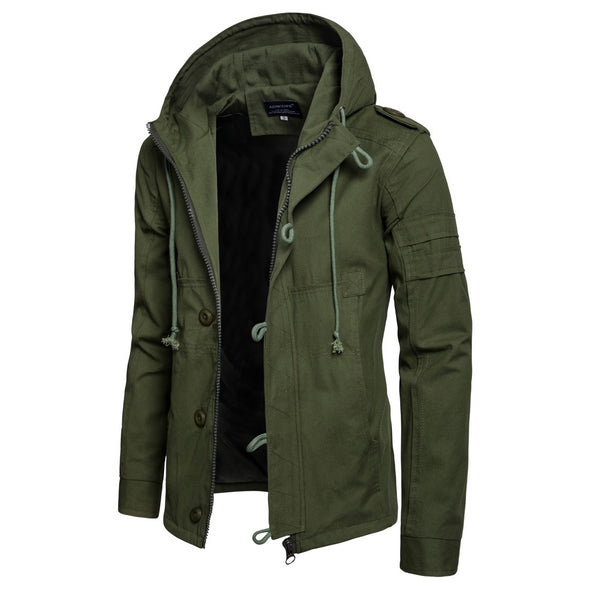 New Men's Cotton Hooded Jacket