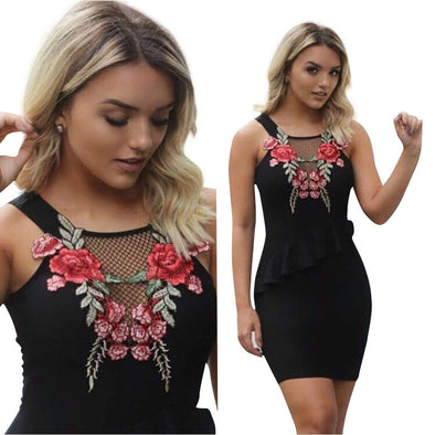 Women's Lace Embroidery Bodycon Dresses