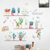 Cartoon Potted Cactus Wall Sticker