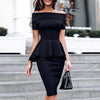 Sexy Short Sleeves Off Shoulder Bodycon Dress