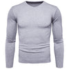 New V-neck Men's Solid Color Long-sleeved Sweater