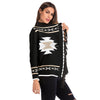 New geometric pattern fringed shawl coat colorblock long sleeve knit cardigan