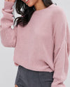 Solid Color Loose O-Neck Sweater