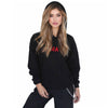 Casual Letter Embroidery Hooded Cotton Sweatshirt