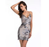 Women's Sexy V-neck Halter Halter Sequin Dress