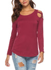 Fashion Solid Color Long Sleeve T-Shirt