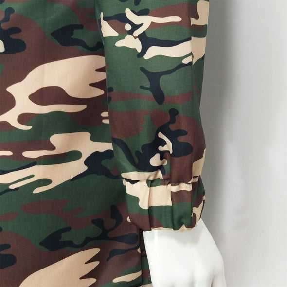 Women's Camouflage Hooded Sweater