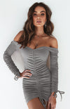 Sexy Off Shoulder Bandage Long Sleeved Bodycon Dress