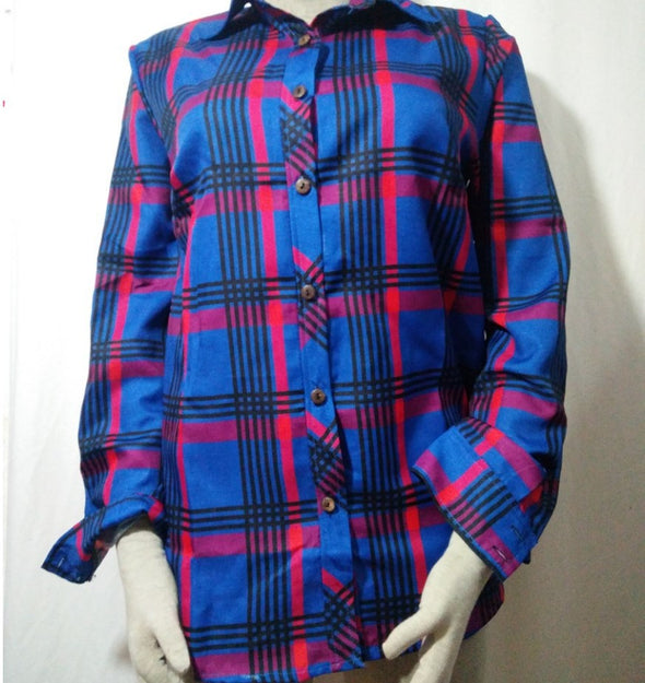 Women's Plaid Long Sleeve Shirt