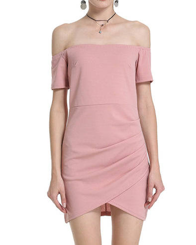 New Off-The-Shoulder Short-Ssleeved Dress