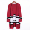 Contrast Long Sleeve Knit Cardigan