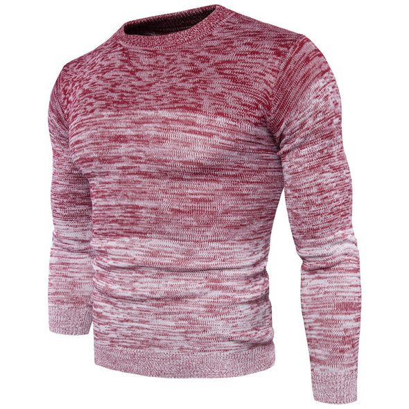 New Men's Gradient O-neck Sweater