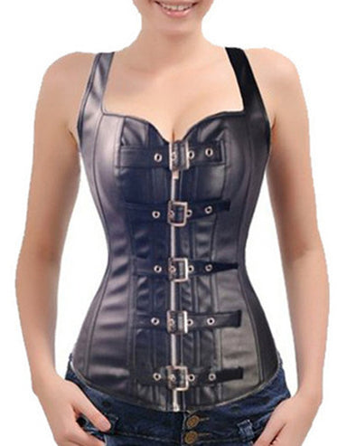 Women's Solid Color Sshoulder Strap Corset