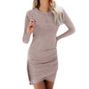 Long Sleeve Round Neck Sexy Bodycon Dress