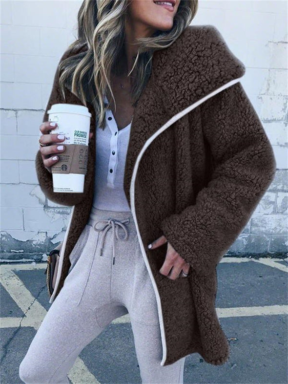 Casual Faux Fur Plush Women's Coat