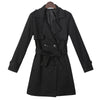 Fashion Slim Double-breasted Long Sleeve Coat